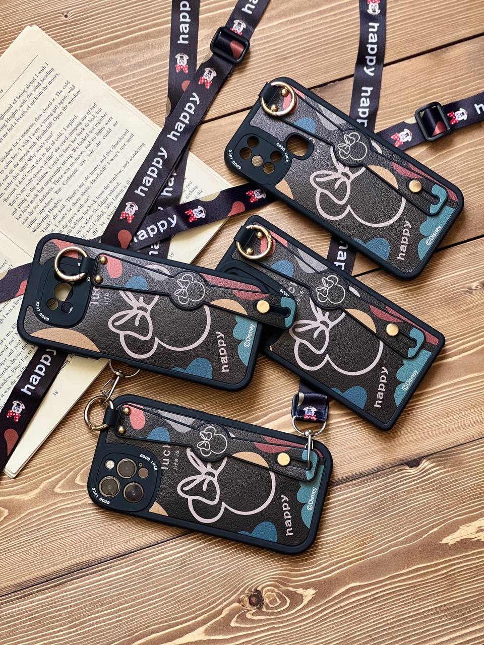 قاب موبایل میکی موس دیزنی + بند بلند یک طرفه