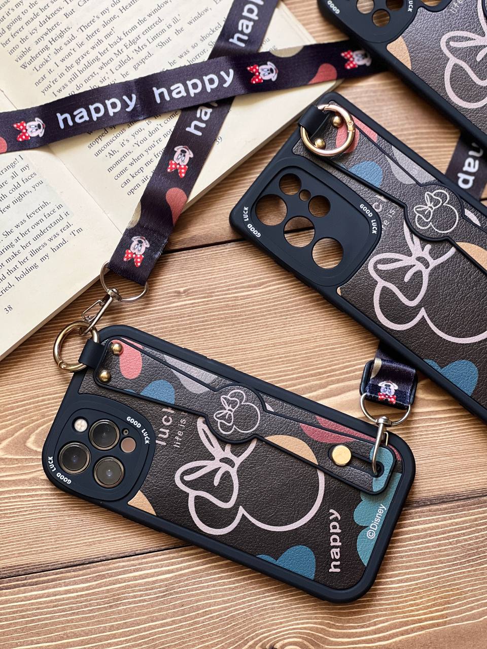 قاب موبایل میکی موس دیزنی + بند بلند یک طرفه