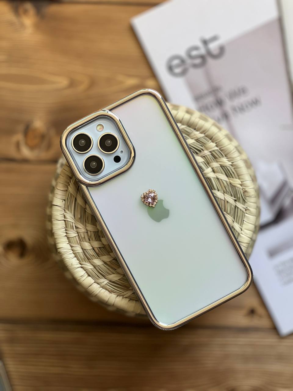 قاب موبایل آیفون کویین نگین دار هفت رنگ