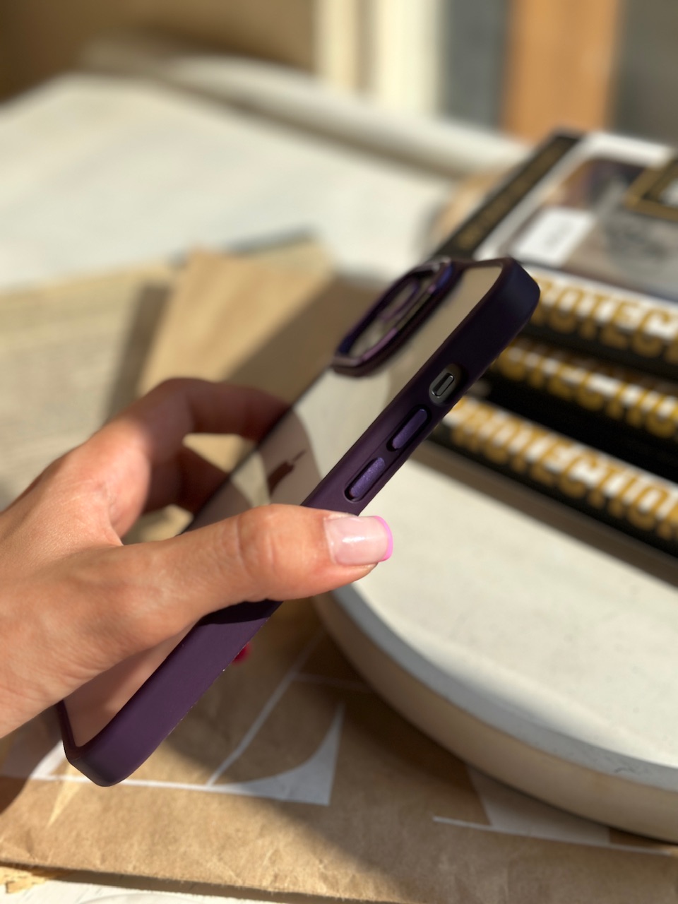 قاب Purple Eason Case همراه با محافظ لنز رینگی