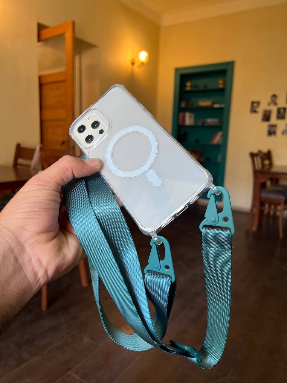 قاب مگ سیف دار شفاف قلابدار