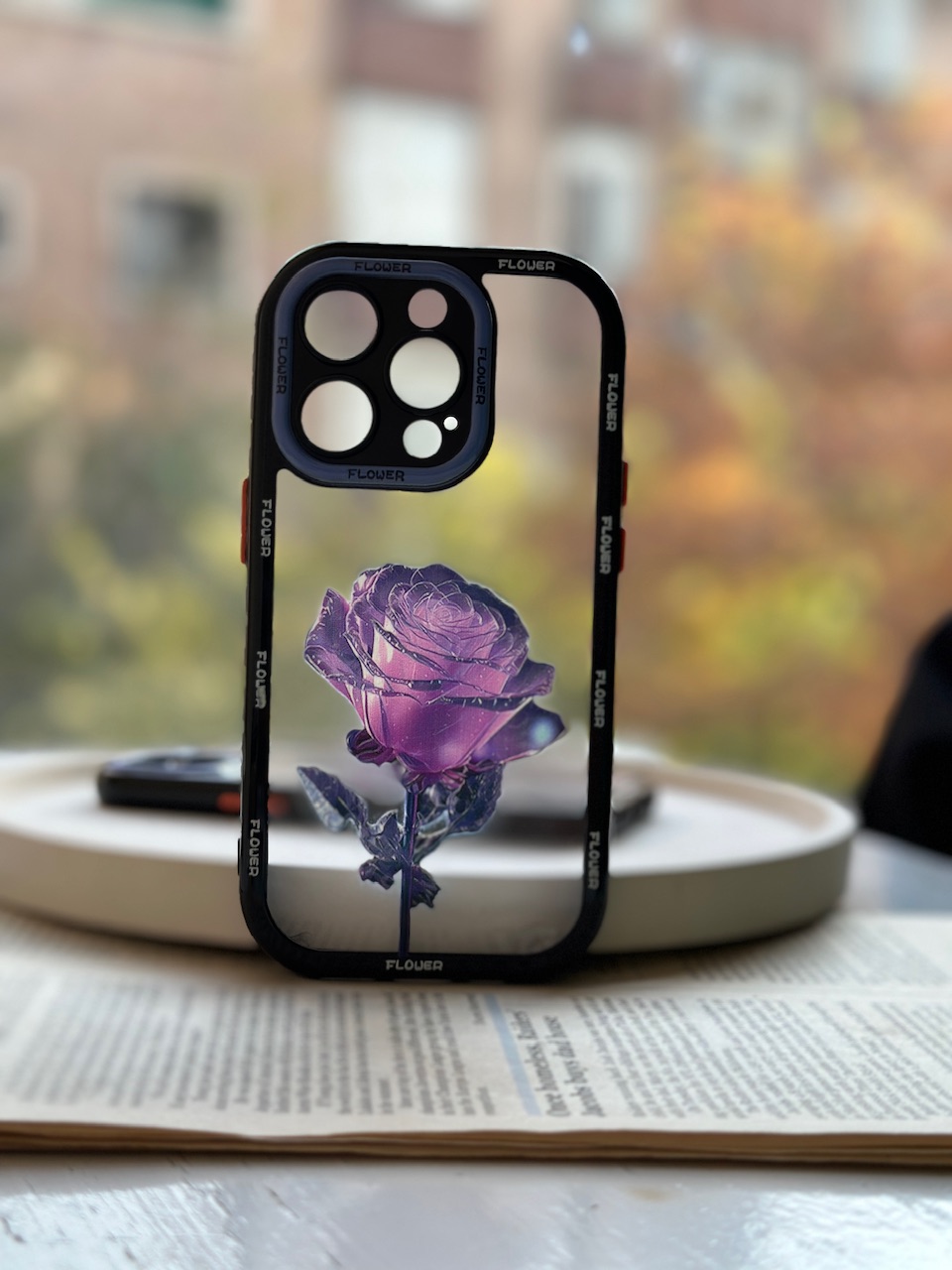 قاب آیفون رز بنفش
