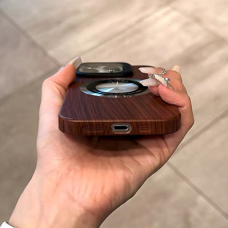 قاب wooden magsafe