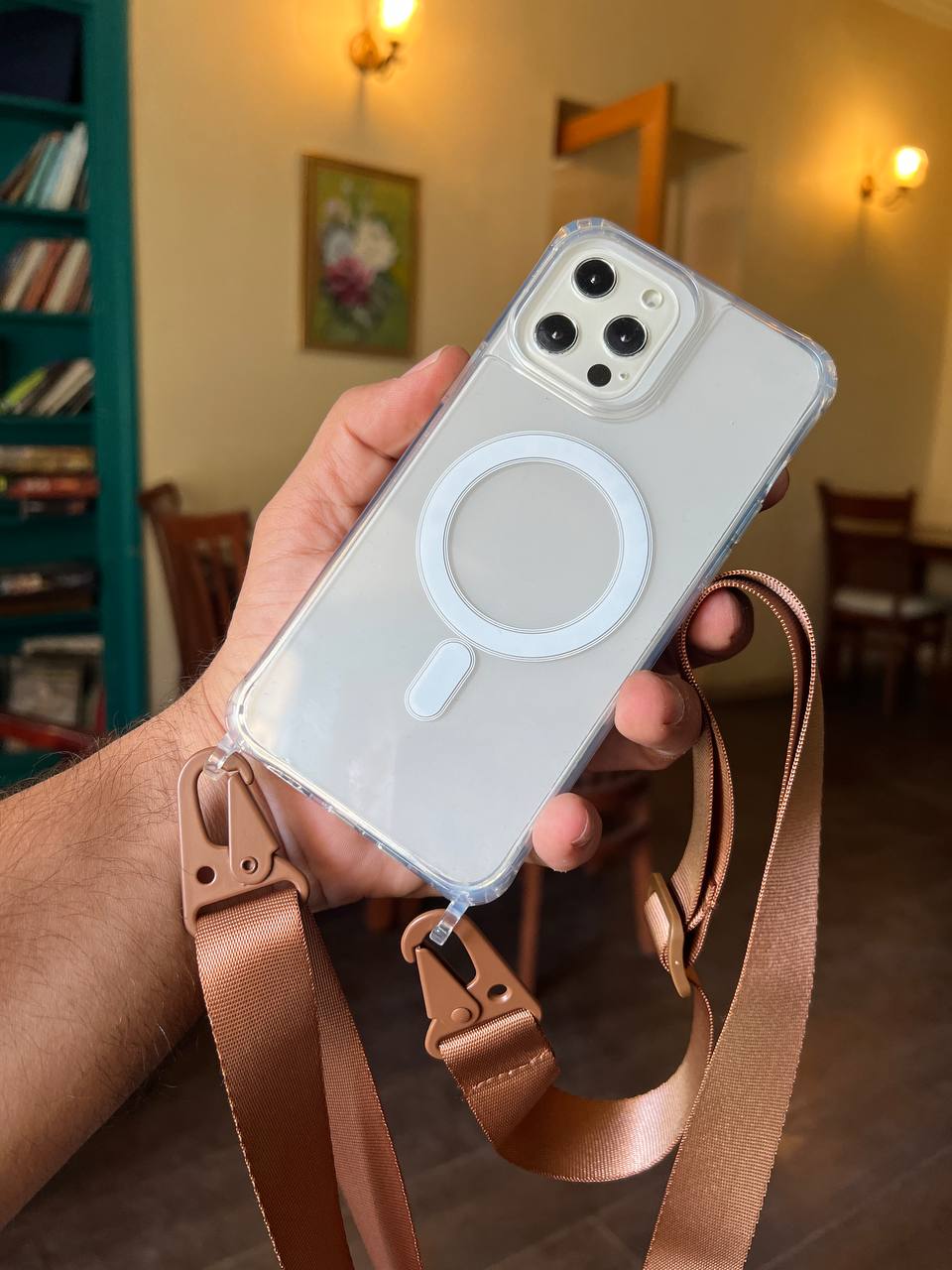 قاب مگ سیف دار شفاف قلابدار