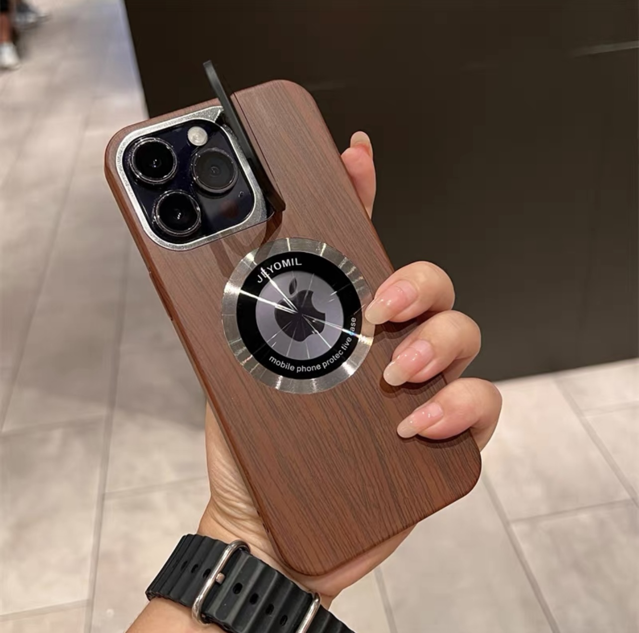 قاب wooden magsafe