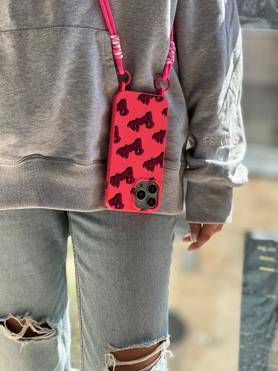 قاب آیفون باربی با بند