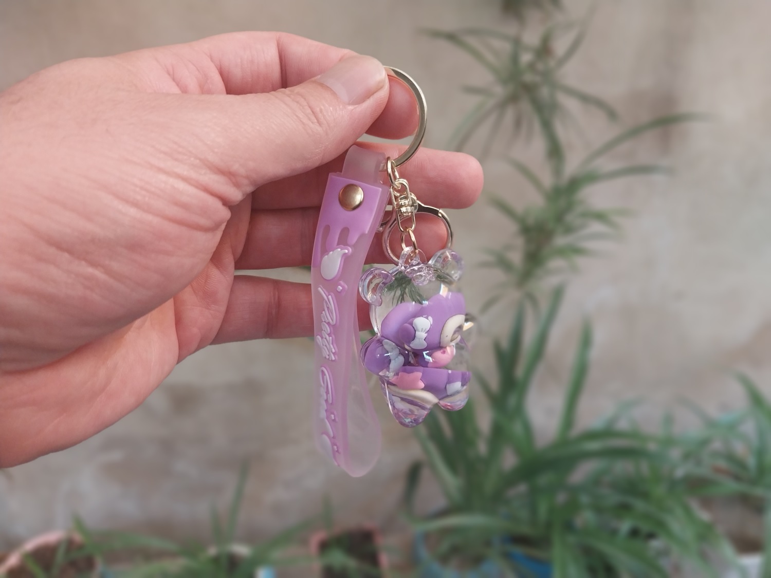 جاکلیدی آویز آکواریومی طرح خرس