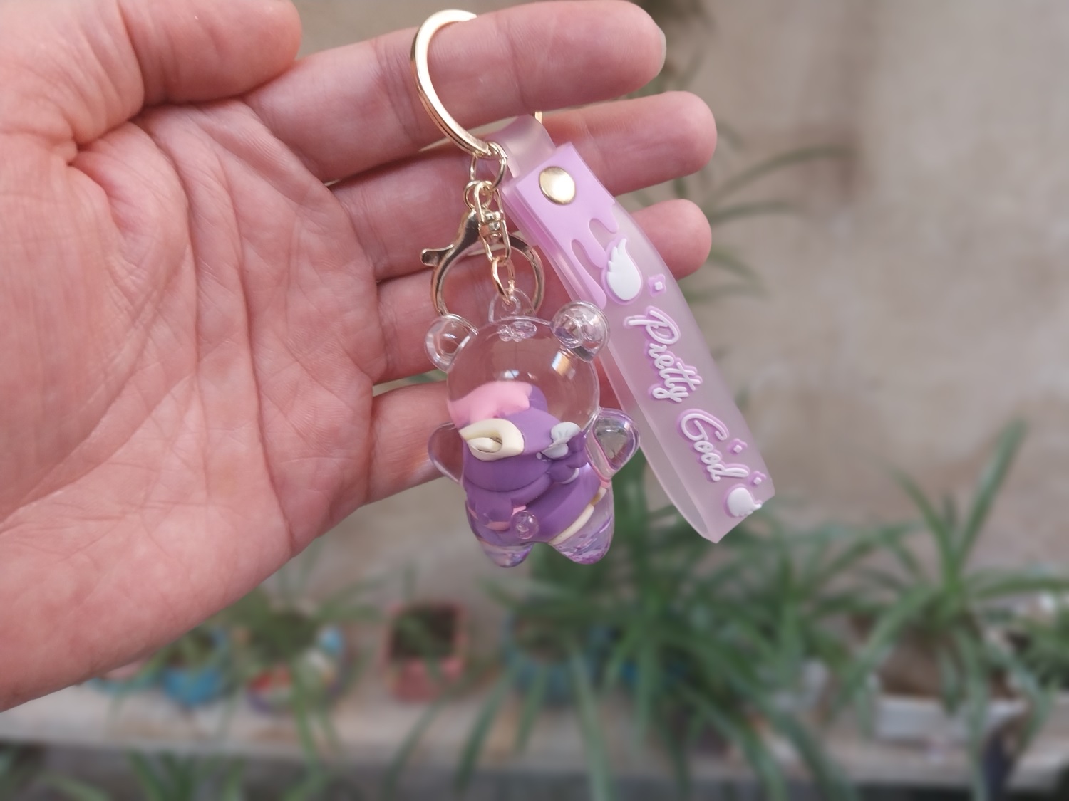 جاکلیدی آویز آکواریومی طرح خرس