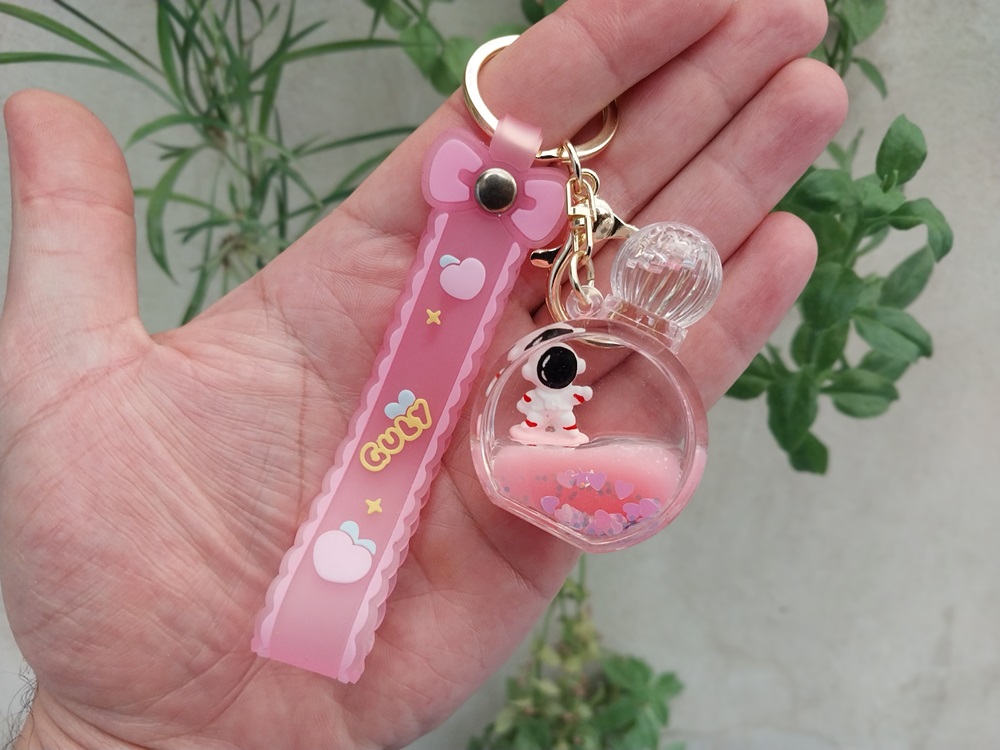 جاکلیدی آویز آکواریومی طرح شیشه عطر