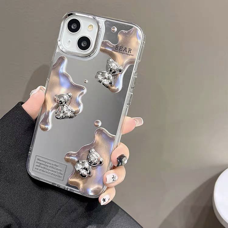 قاب خرس برنزی آینه ای