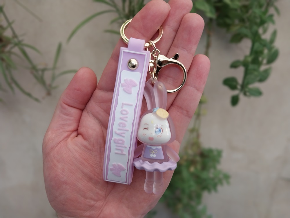 جاکلیدی آویز چراغدار طرح خرگوش