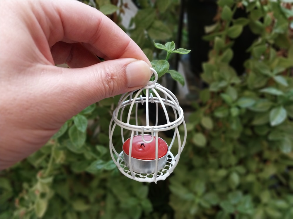 جاشمعی آویزدار کوچک طرح قفس