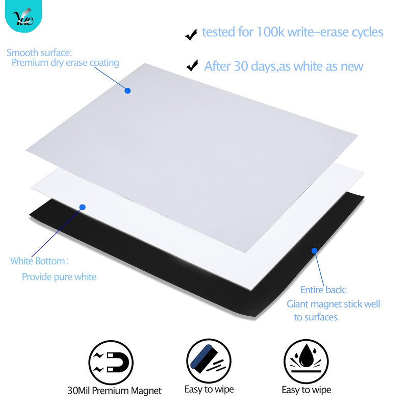 تخته وایت برد مغناطیسی انعطاف پذیر 43x28