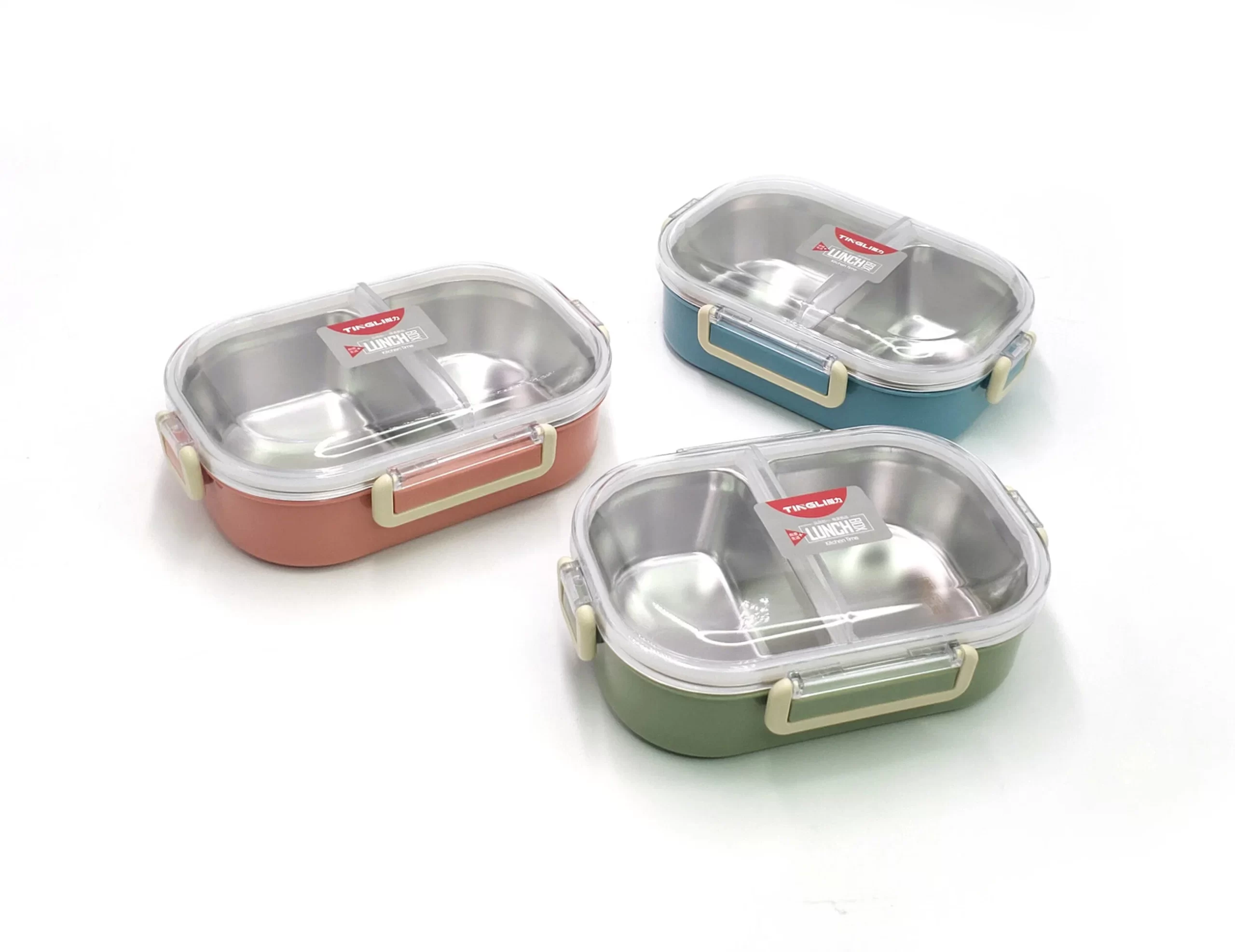 ظرف غذای 2 خانه داخل استیل