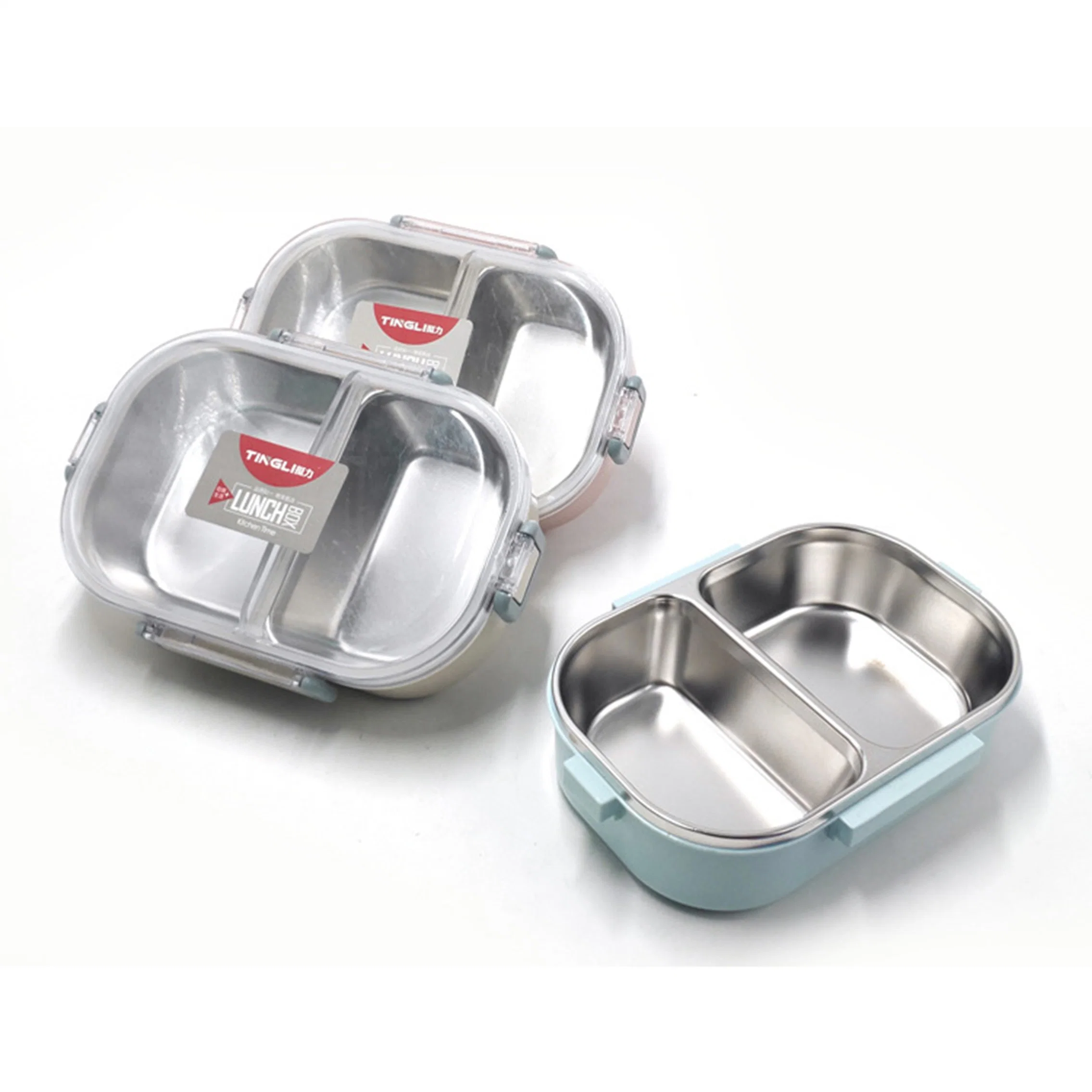 ظرف غذای 2 خانه داخل استیل