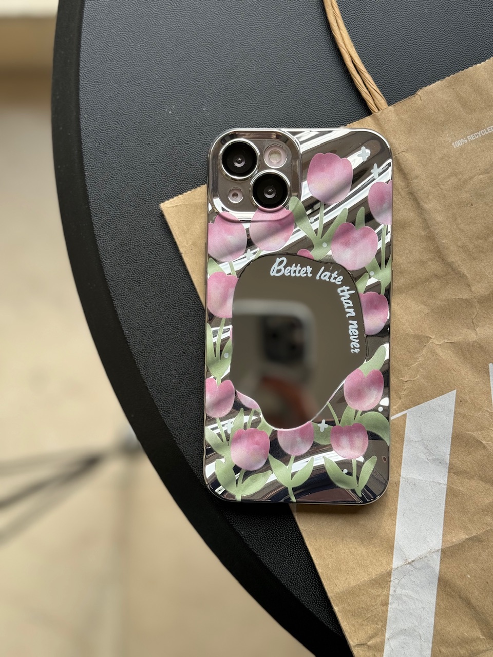 قاب لاله کرومی آینه دار