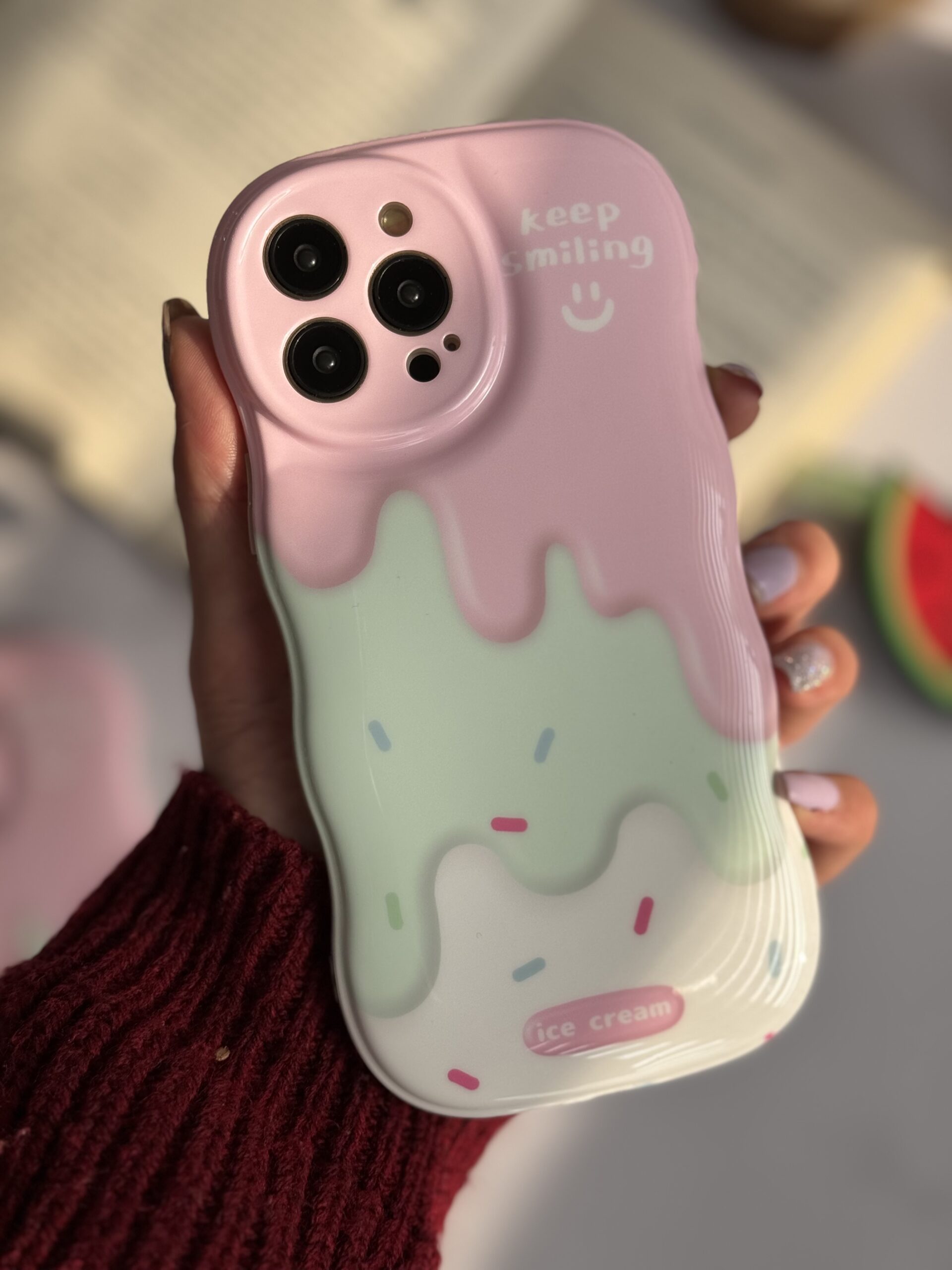 قاب موبایل آیفون شکلات کندی + پاپسوکت آبنبات