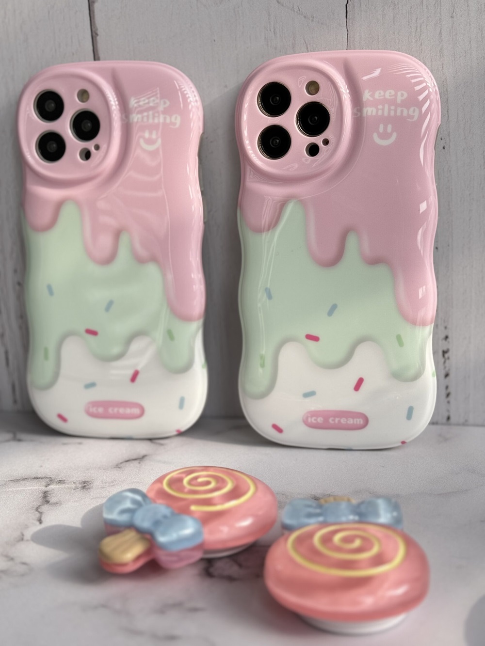 قاب موبایل آیفون شکلات کندی + پاپسوکت آبنبات