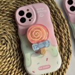 قاب موبایل آیفون شکلات کندی + پاپسوکت آبنبات