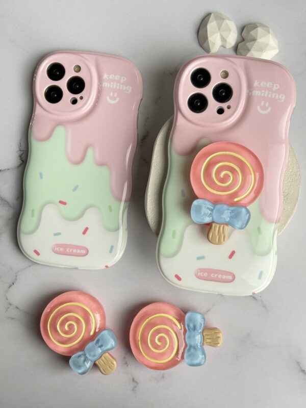 قاب موبایل آیفون شکلات کندی + پاپسوکت آبنبات