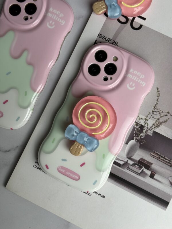 قاب موبایل آیفون شکلات کندی + پاپسوکت آبنبات