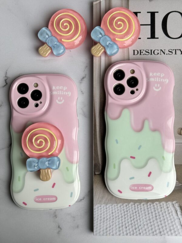 قاب موبایل آیفون شکلات کندی + پاپسوکت آبنبات