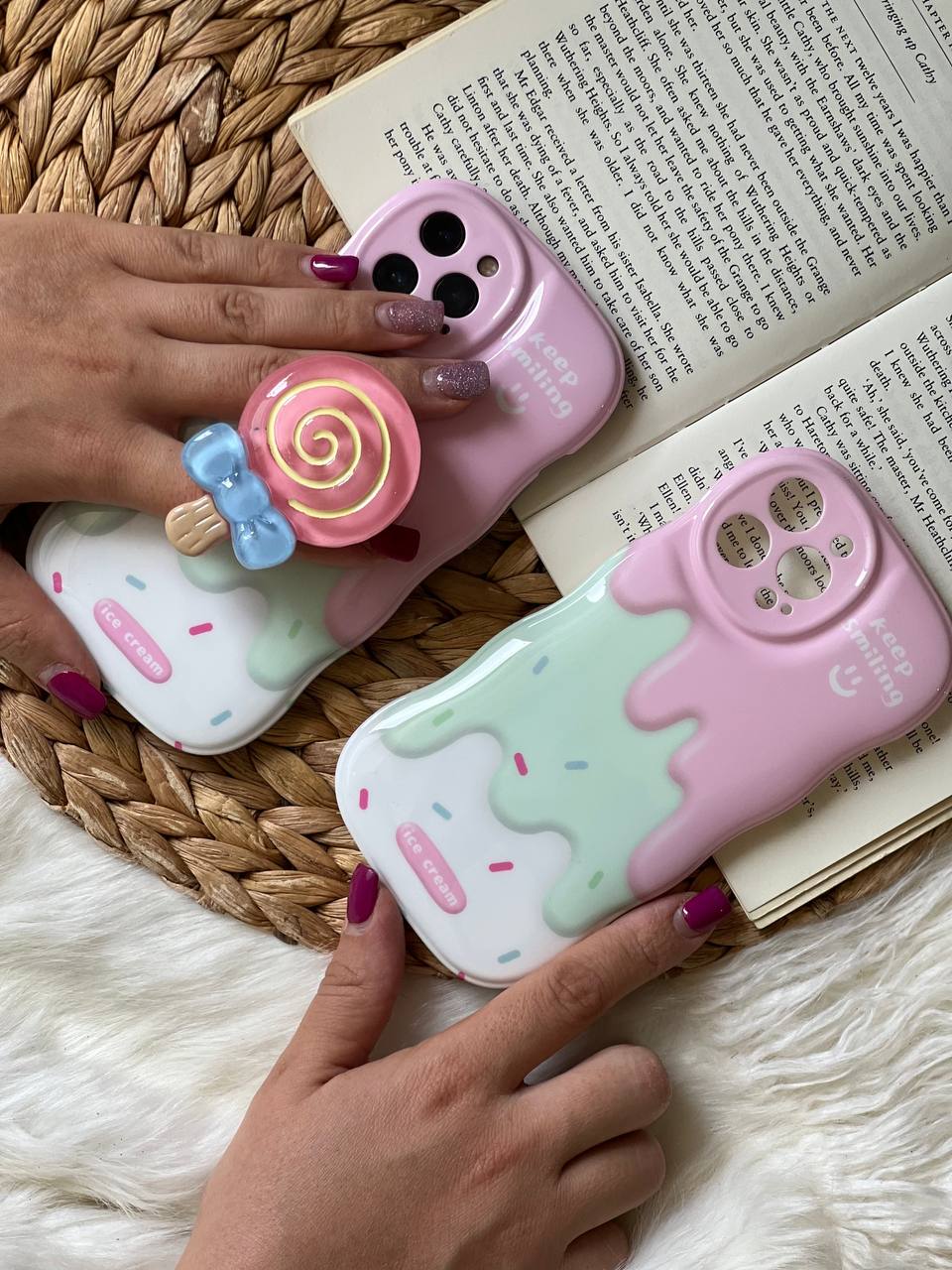 قاب موبایل آیفون شکلات کندی + پاپسوکت آبنبات