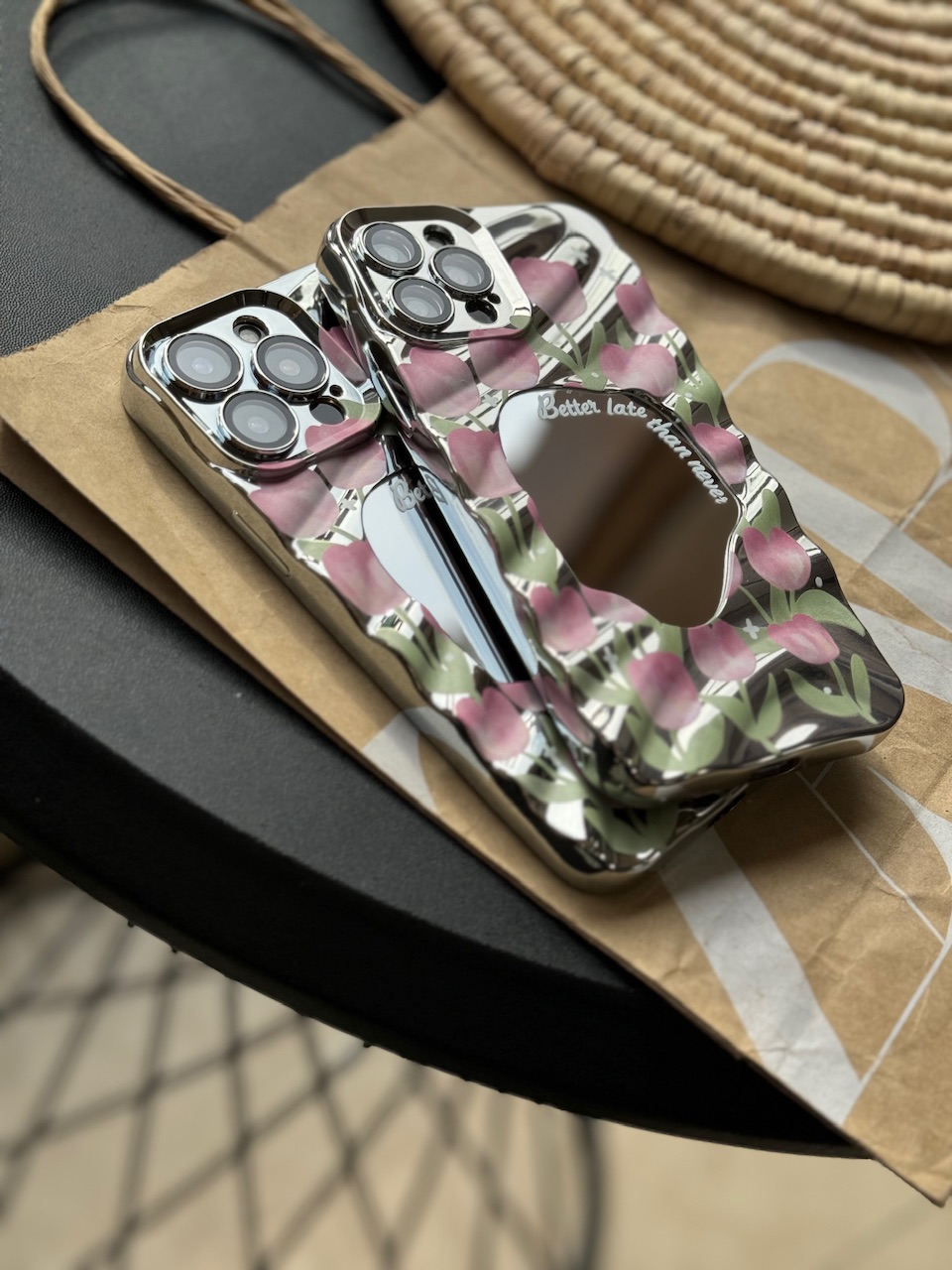 قاب لاله کرومی آینه دار