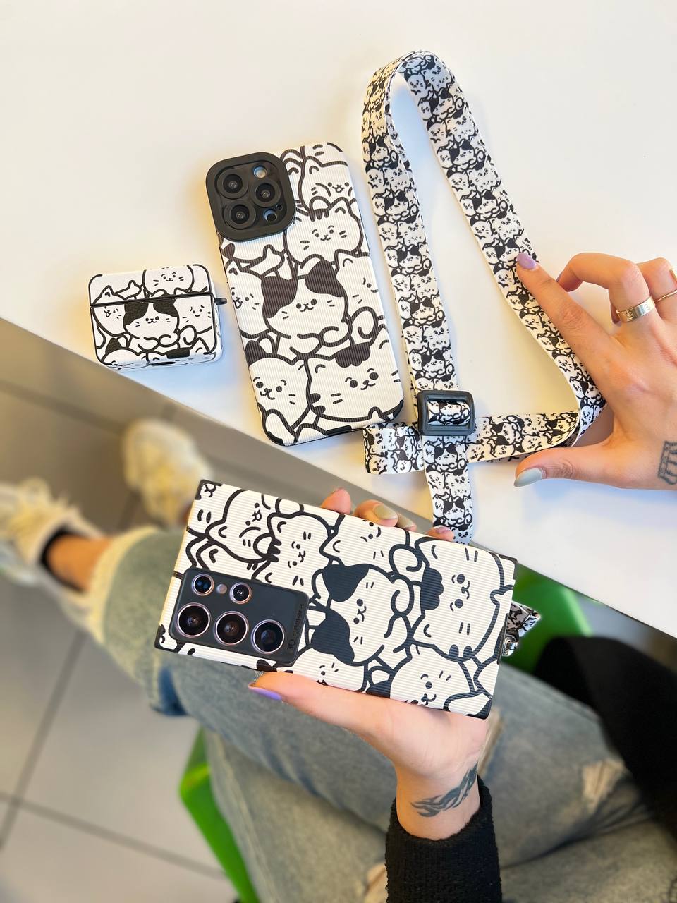 قاب گربه کبریتی (همراه با بند هدیه)