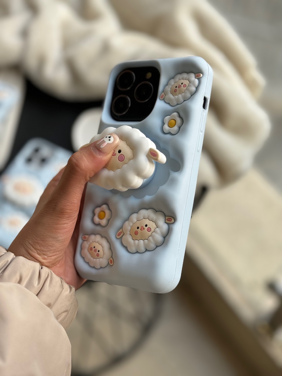 قاب گوسفند سیلیکونی پاپ سوکت استند شو