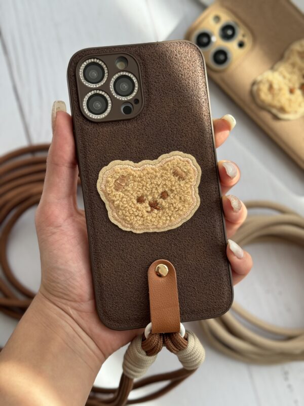 قاب موبایل خرس دوست داشتنی + بندست