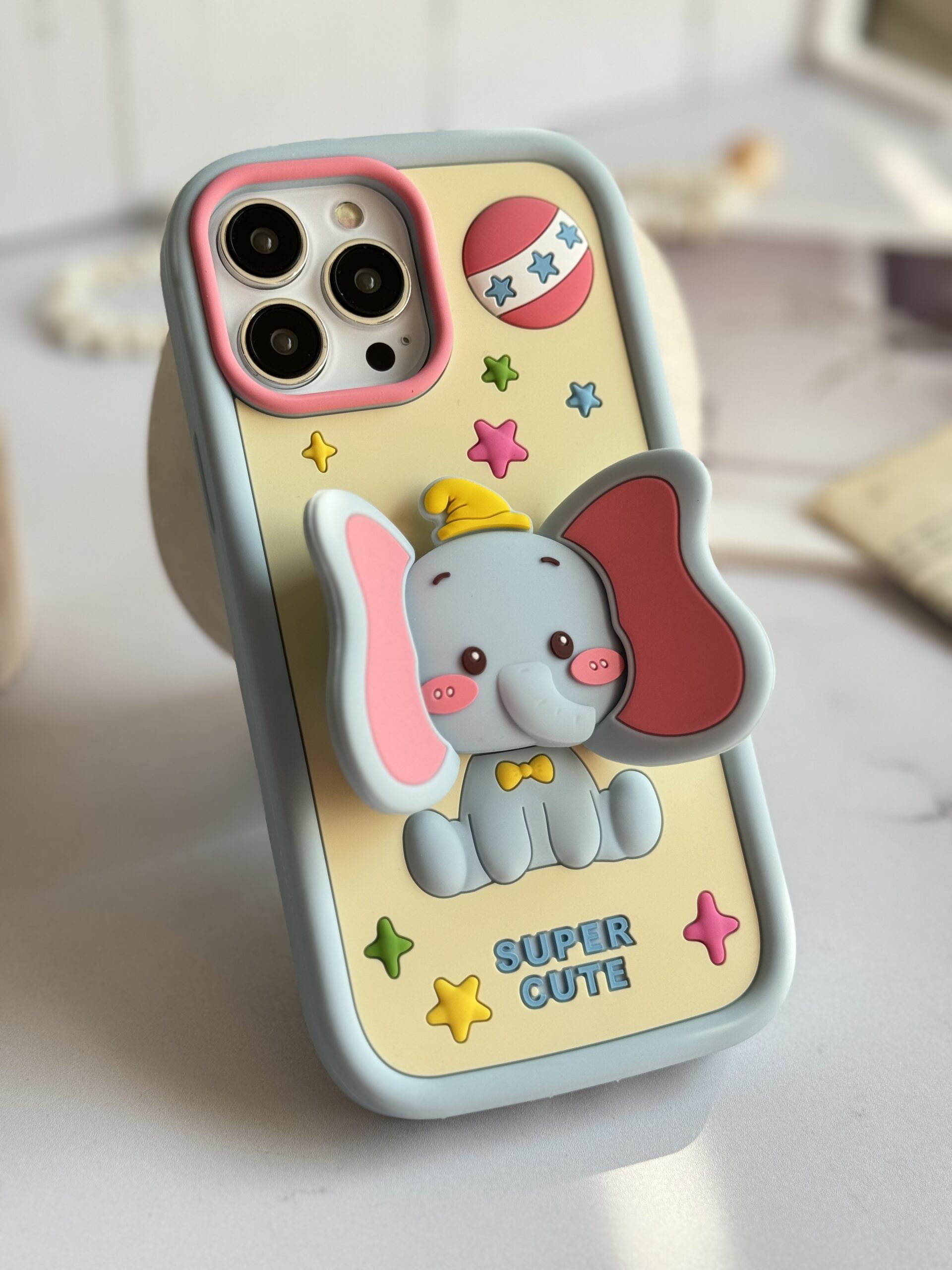 قاب آیفون بچه فیل دامبو گوش استندشو