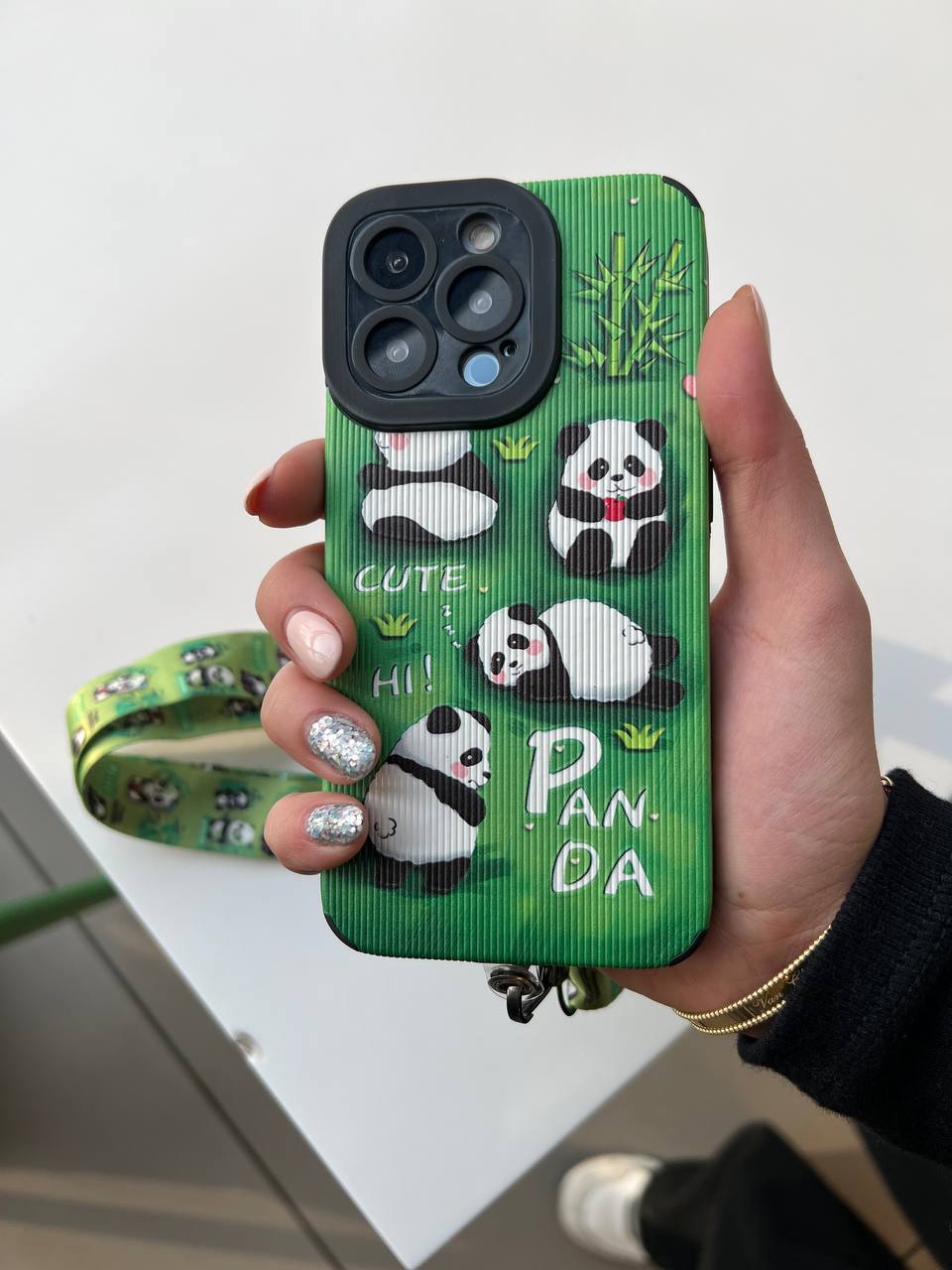 قاب Panda Cute کبریتی همراه با بند هدیه