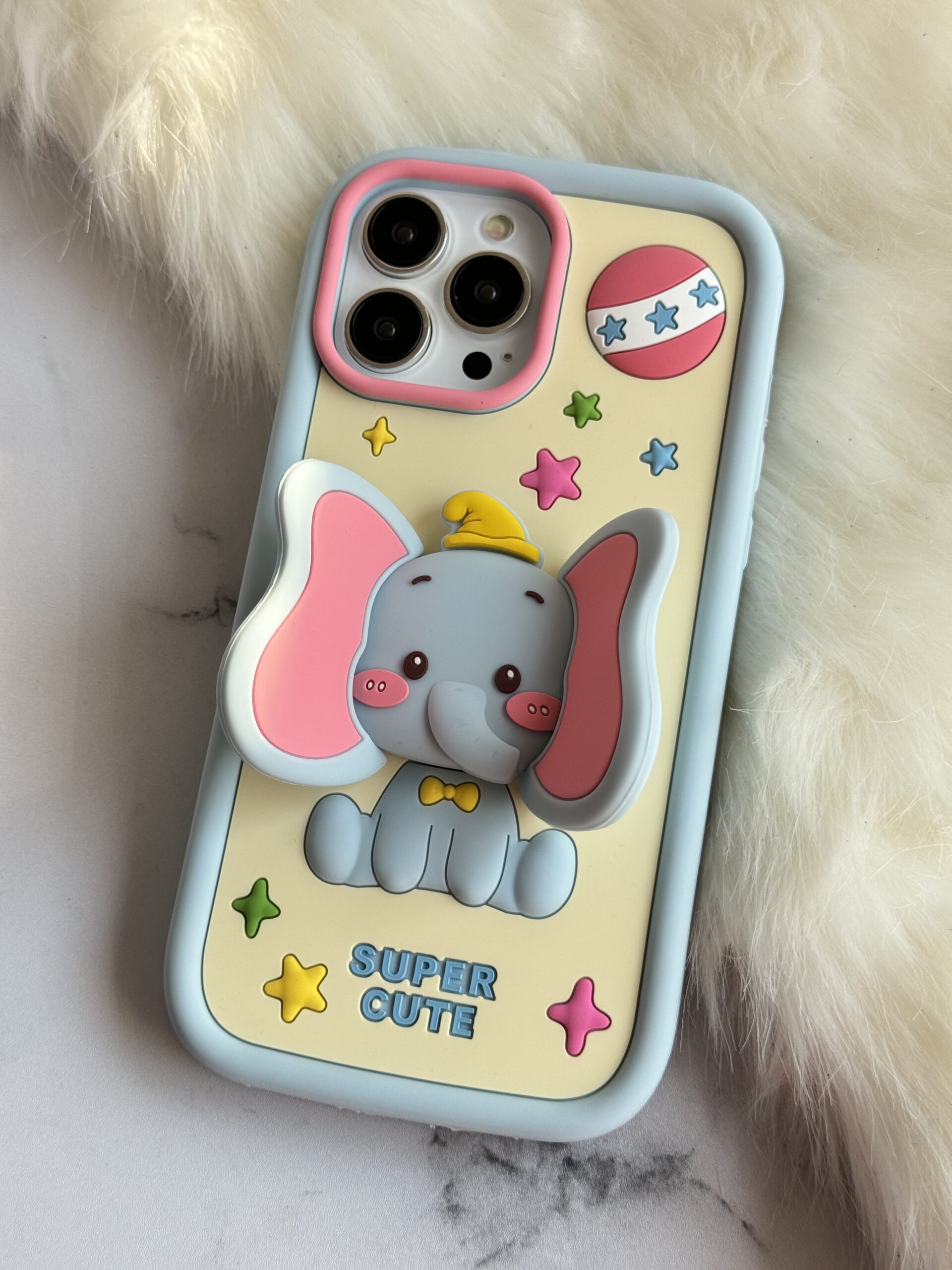 قاب آیفون بچه فیل دامبو گوش استندشو