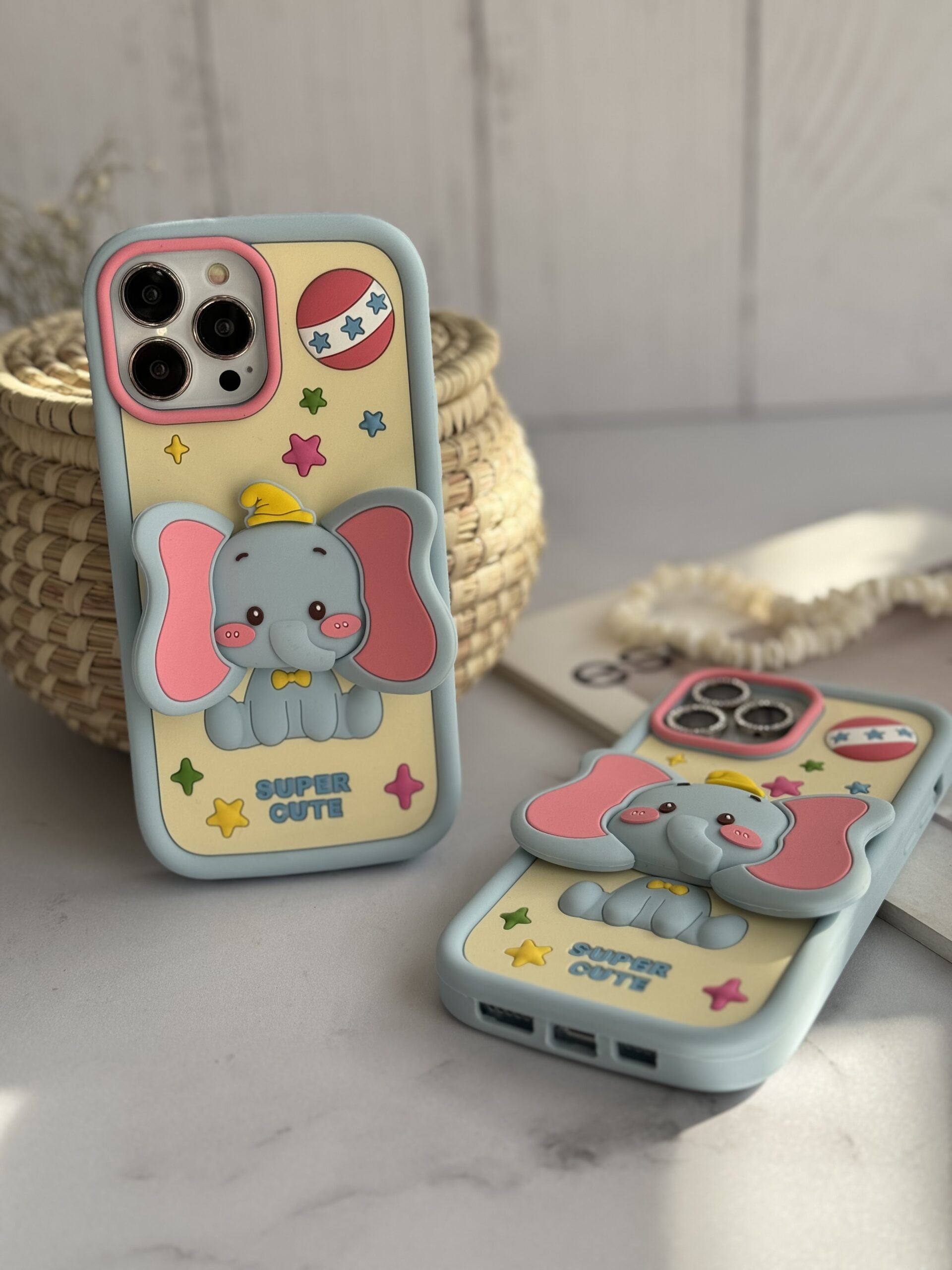 قاب آیفون بچه فیل دامبو گوش استندشو