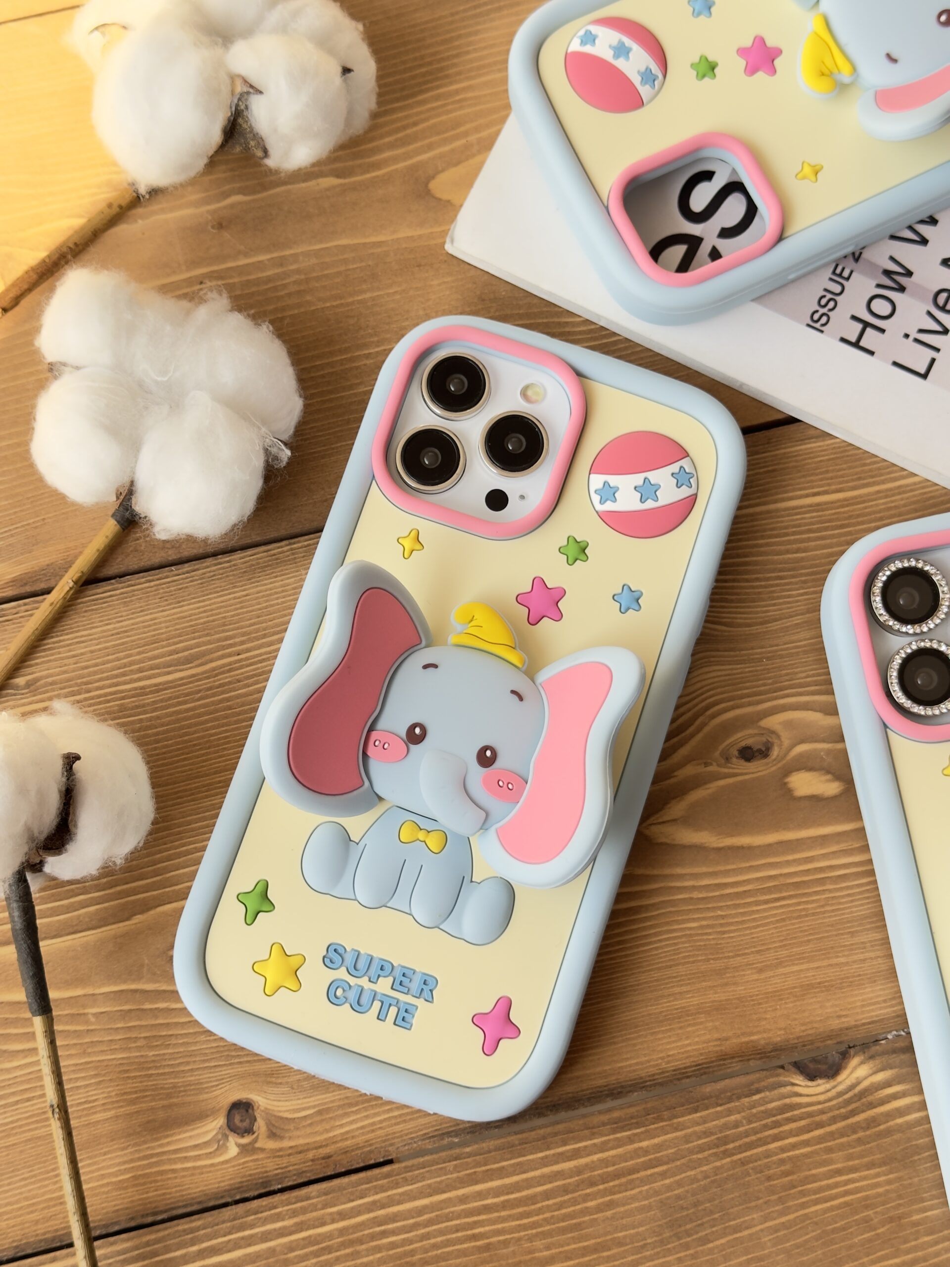 قاب آیفون بچه فیل دامبو گوش استندشو