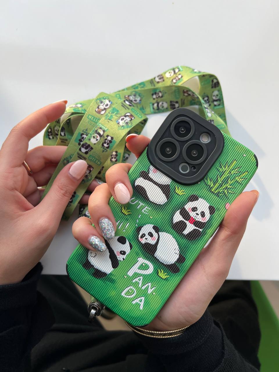 قاب Panda Cute کبریتی همراه با بند هدیه