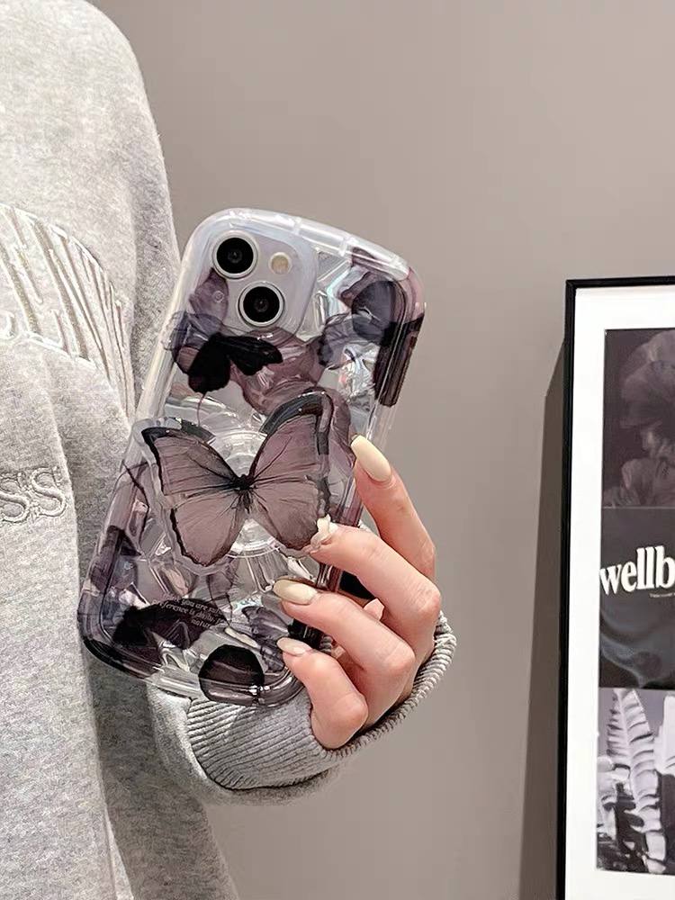 قاب Black Butterfly پروانه مشکی همراه با پاپ سوکت