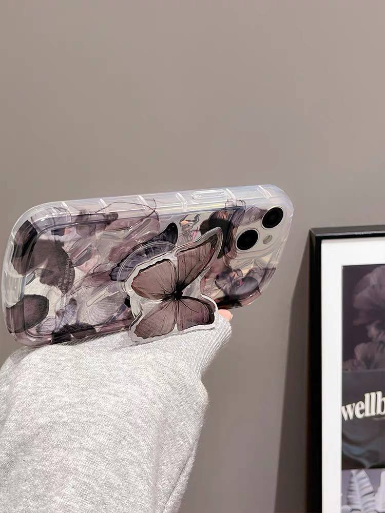 قاب Black Butterfly پروانه مشکی همراه با پاپ سوکت