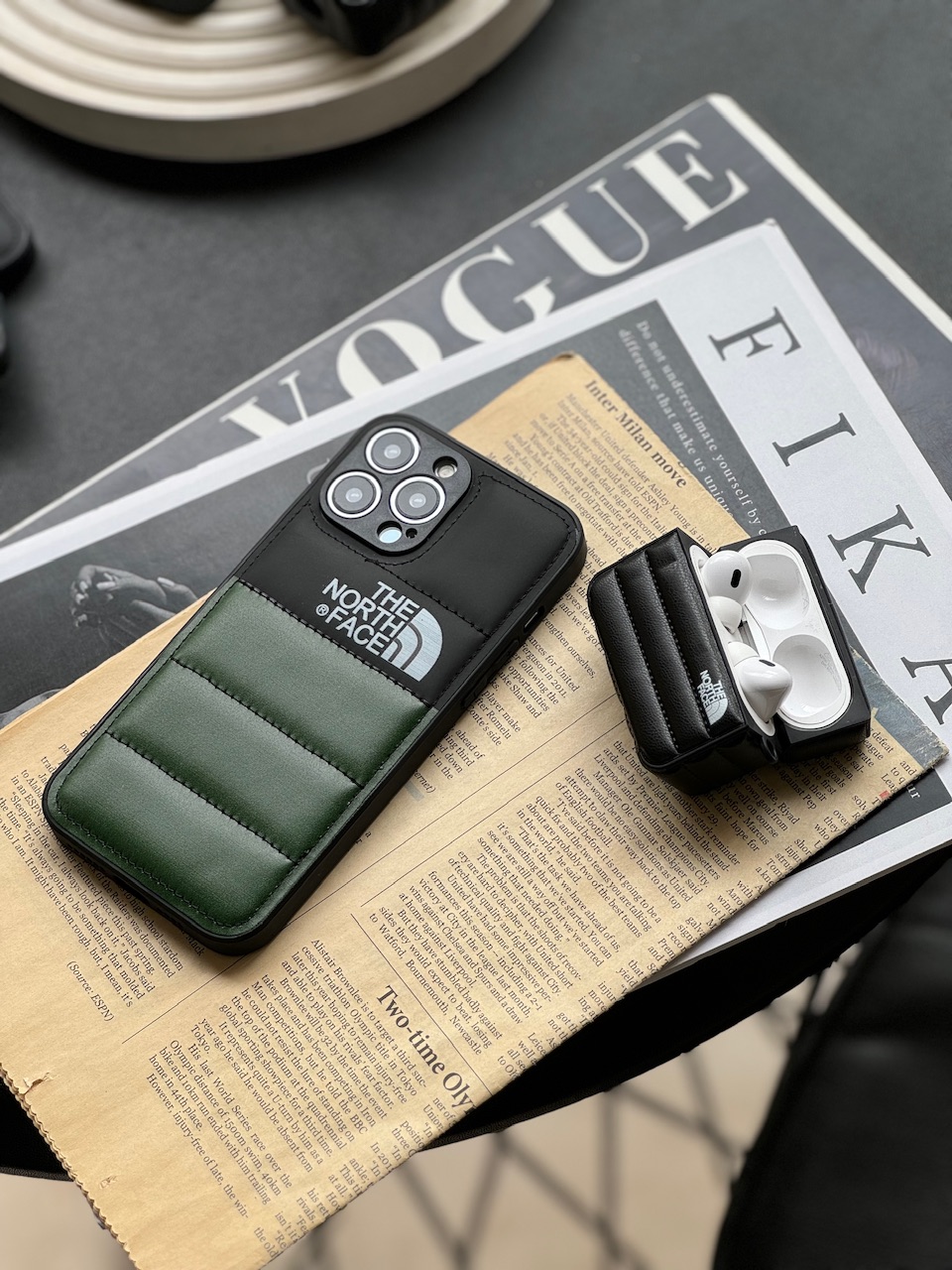 قاب پافر دو رنگ مشکی سبز