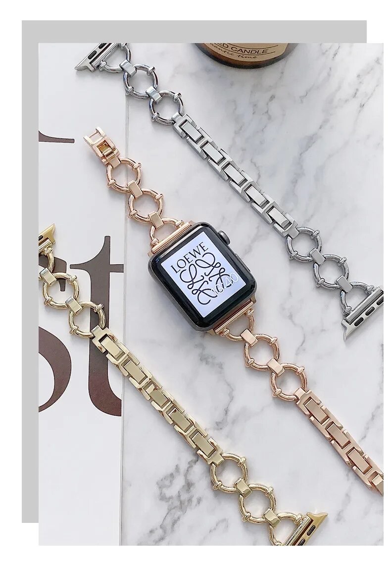 بند اپل واچ فلزی طرح رینگی Gucci design