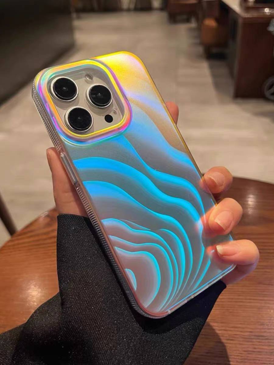 قاب موج هلوگرامی همراه با محافظ لنز هفت رنگ هدیه