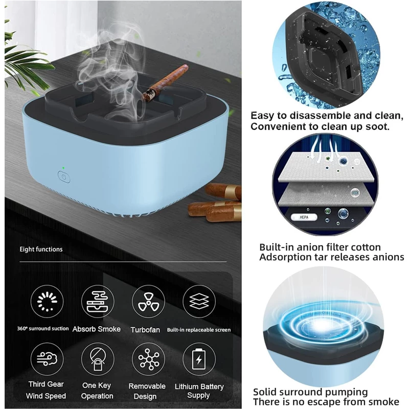 زیرسیگاری مکنده دود مربع