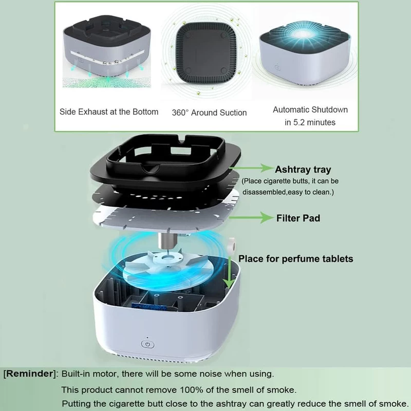 زیرسیگاری مکنده دود مربع