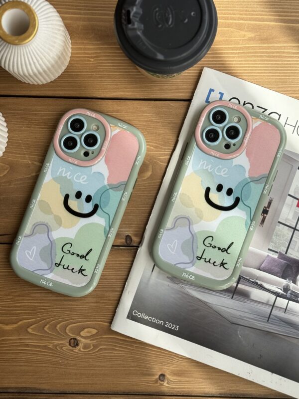 قاب موبایل آیفون سبز پاستلی محافظ لنزدار