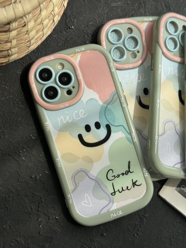 قاب موبایل آیفون سبز پاستلی محافظ لنزدار