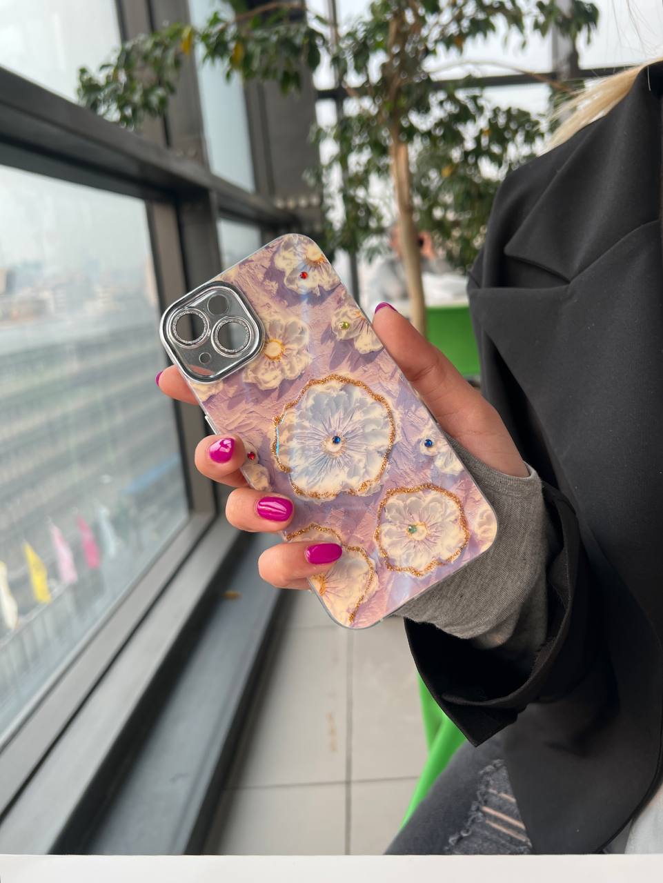 قاب گل آبرنگی آیفون