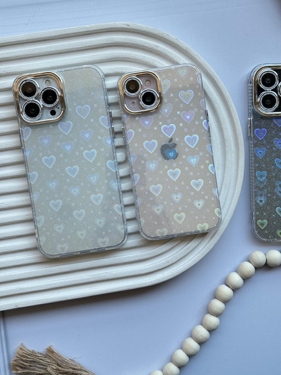 قاب شاینی قلب هولوگرامی لنز اکلیلی