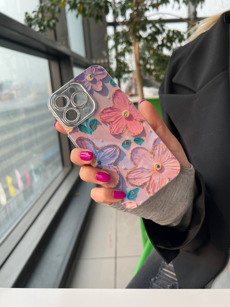 قاب گل آبرنگی آیفون