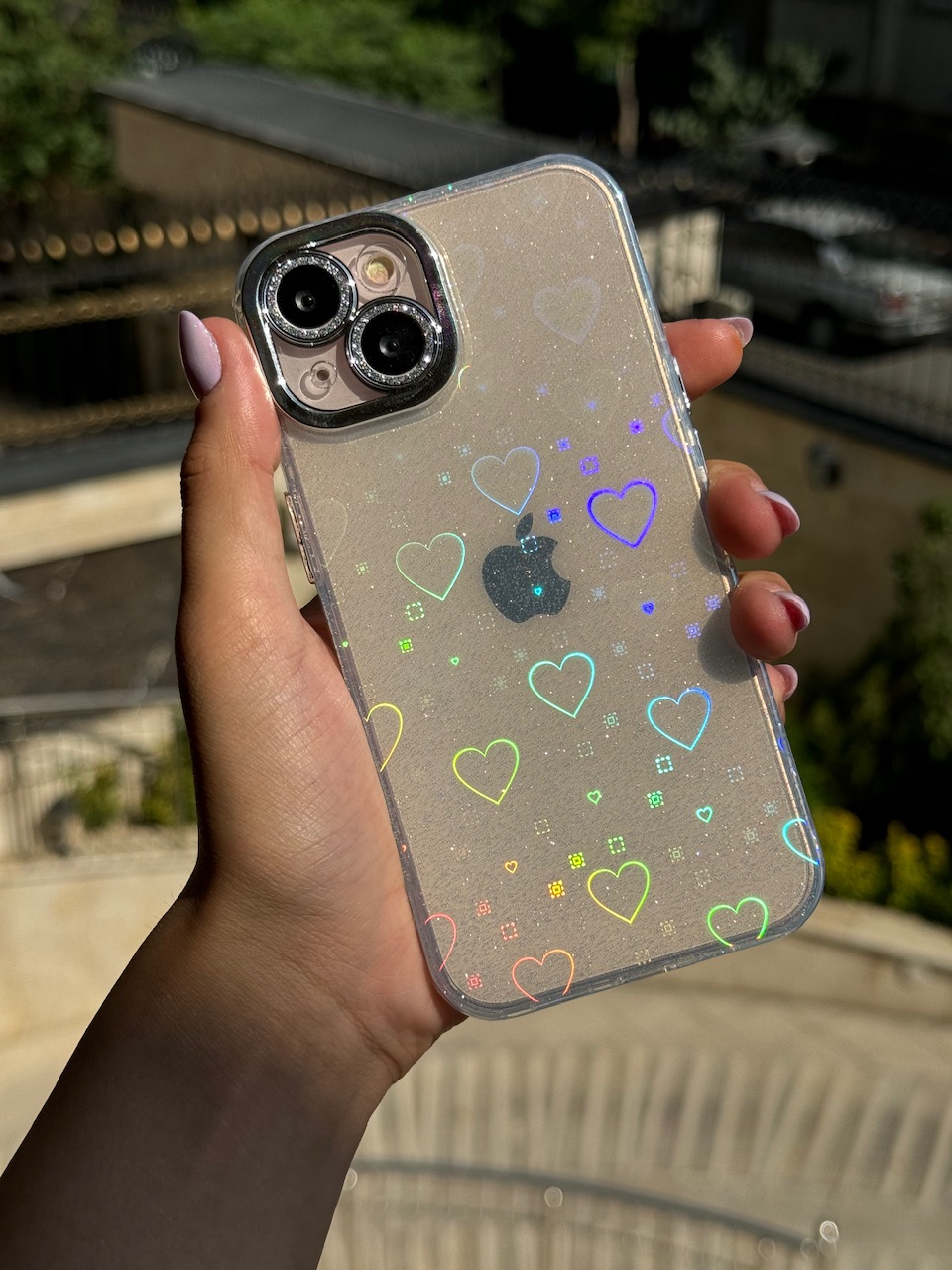 قاب شاینی قلب هولوگرامی لنز اکلیلی